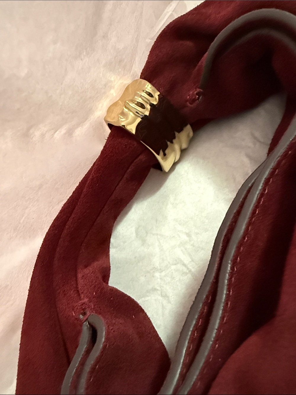 Madewell Mini Pouch in suede - Cranberry NWT - Picture 8 of 10